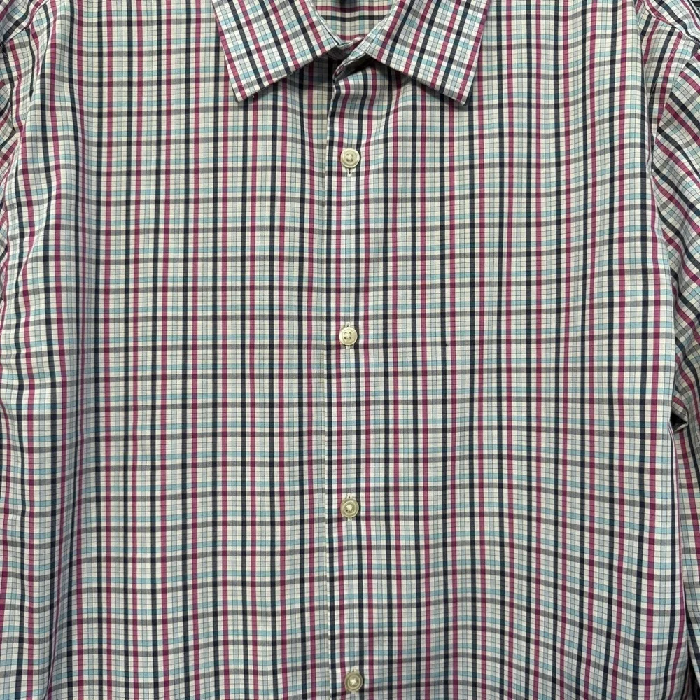 Banana Republic Plaid Long Sleeve Non Iron Shirt Men’s XL Slim Fit